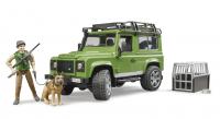 Bruder 02587 Внедорожник Land Rover Defender с фигуркой и собакой